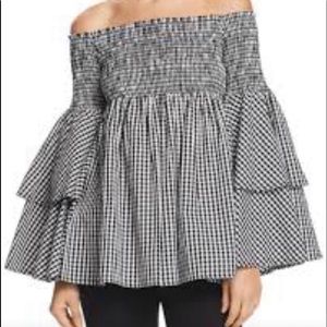 Black & White Off Shoulder Top